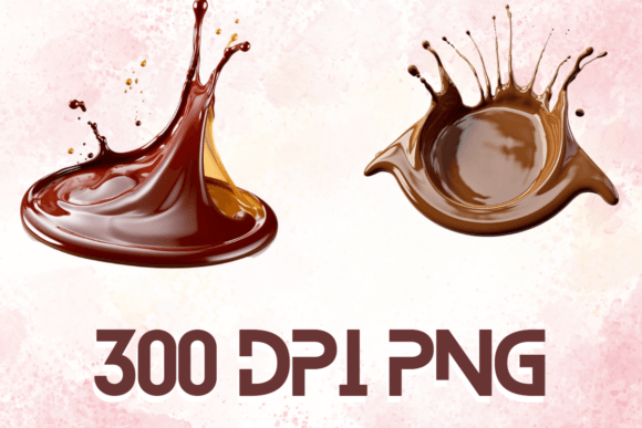 Chocolate Splash Realistic Graphics 04: A Delectable Addition to Your Creative Projects