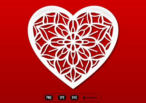 Circular Floral Heart Mandala SVG: A Versatile Design for Creative Expression