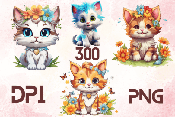 Cute Lovely Baby Cats Sublimation 05