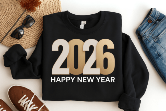 Happy New Year 2026 Gold Shirt PNG: A Premium Design for Festive Projects