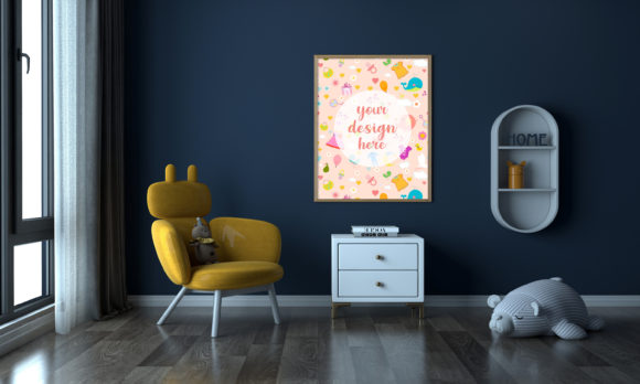 Kids Room or Nursery Empty Frame Mockup: A Creative Tool for Designers and Businesses