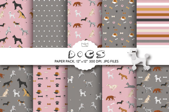 Love Dogs Digital Paper Pack