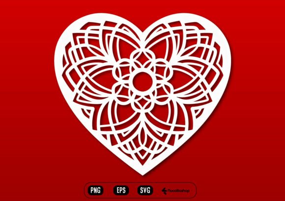 Ornate Rose Heart Mandala Cut File: A Timeless Addition to Your Creative Projects