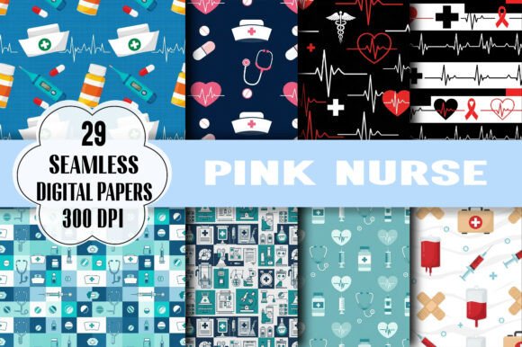 Pink Nurse Seamless Print: A Versatile Design for Creative Expression