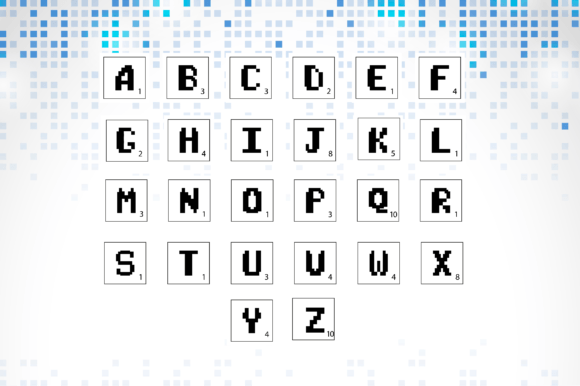 Pixel Alphabet Method Word Game