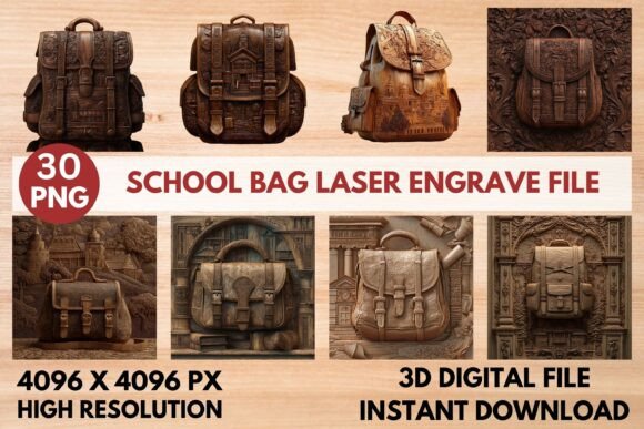 School Bag Laser Engrave File: A Versatile Design for Creative Projects