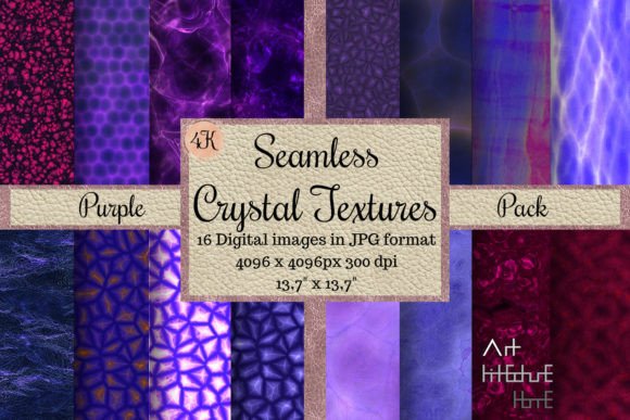 Seamless Crystal Textures - Purple Pack: Elevate Your Creative Projects with High-Quality Digital Assets