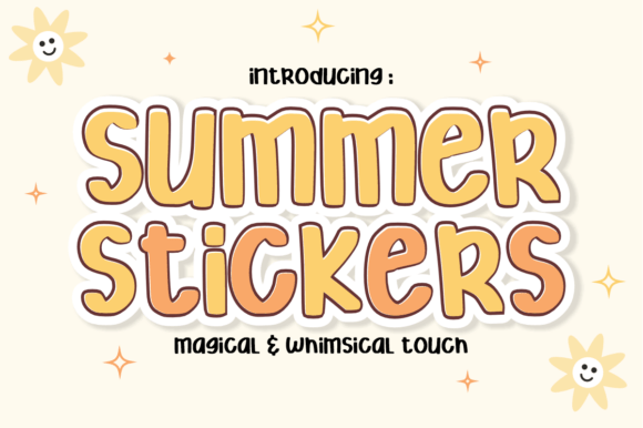 Summer Stickers: A Bold and Vibrant Font for Creative Projects