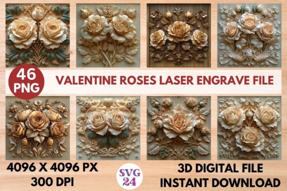 Valentine Roses Laser Engrave File: A Creative Solution for Custom Designs