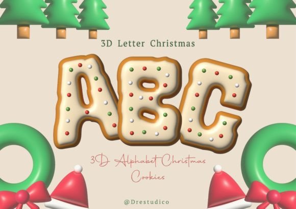 Vanilla Icing Christmas Cookie Alphabet: A Digital Design Essential for Modern Creators