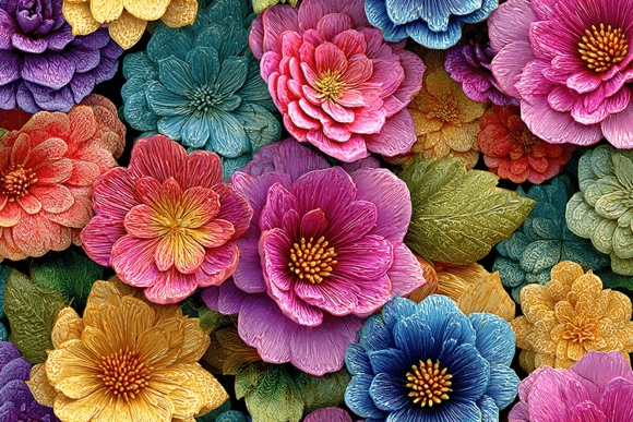 Vibrant Multicolor Floral Pattern Background: A Dynamic Element for Modern Design