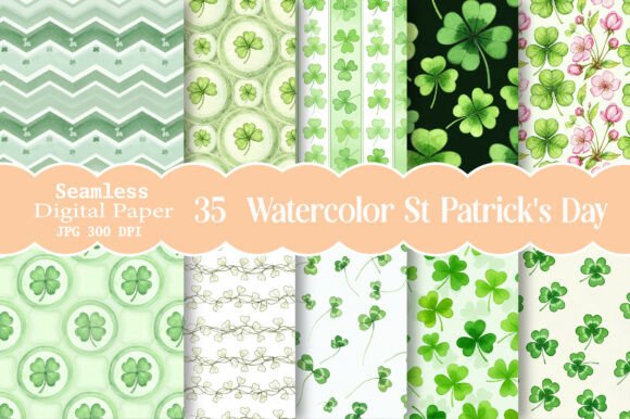 Watercolor St Patrick’s Day Seamless